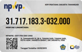 Pratinjau resolusi rendah NPWP perusahaan